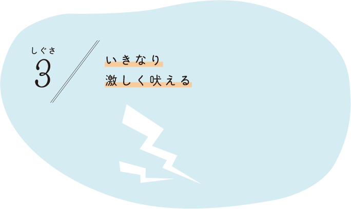 しぐさ3 いきなり激しく吠える