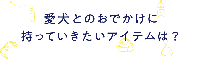 愛犬とのおでかけに持っていきたいアイテムは？