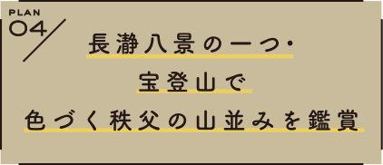 PLAN 4 長瀞八景の一つ・宝登山で色づく秩父の山並みを鑑賞