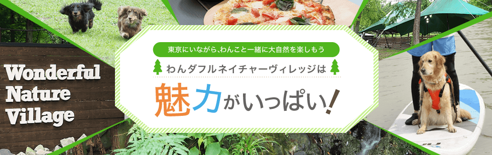 東京にいながら、わんこと一緒に大自然を楽しもう　わんダフルネイチャーヴィレッジは魅力がいっぱい！