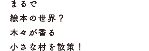 まるで絵本の世界？ 木々が香る小さな村を散策！