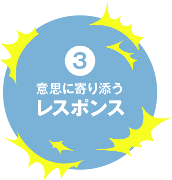 3 意思に寄り添うレスポンス