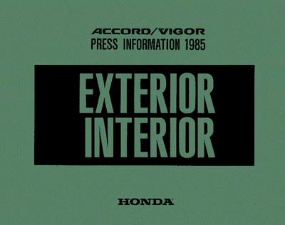 ACCORD/VIGOR(EXTERIOR/INTERIOR)