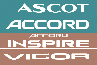 ASCOT, ACCORD, ACCORD INSPIRE, VIGOR