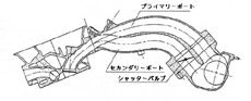 インテークマニホールド断面図