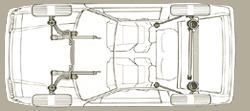 サスペンション構成図（上）