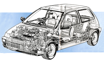 イラスト:(GG)175/60R13タイヤ+13インチアルミホイール装着車