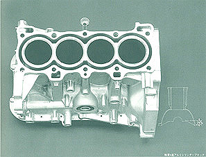 軽量4連アルミシリンダーブロック