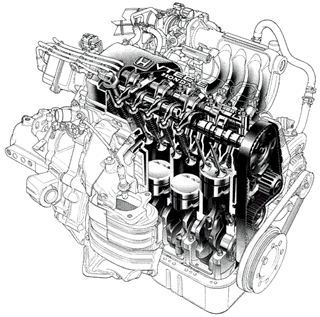 VTEC-Eエンジン透視図