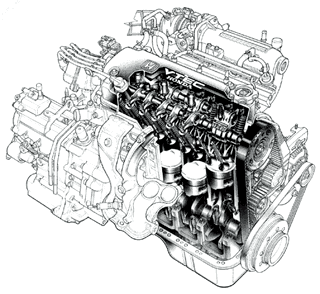 VTEC-Eエンジン透視図