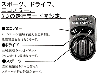 3つの走行モード