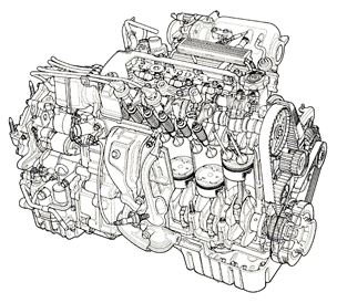 3ステージVTECエンジン透視図