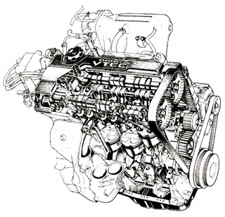 DOHC VTECエンジン透視図