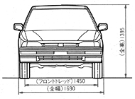 二面図4ドアJX-i（フロント）