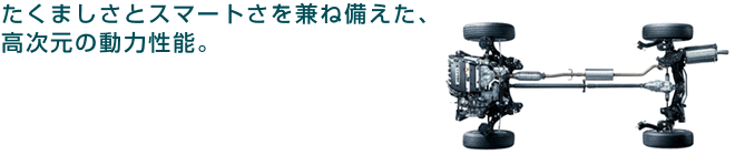 たくましさとスマートさを兼ね備えた、高次元の動力性能。