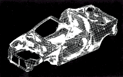 モノコックボディ　コンピュータ解析図