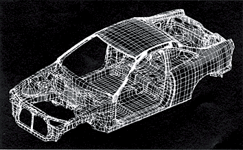 モノコックボディ・コンピュータ解析図