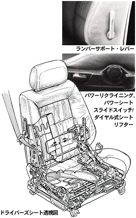ドライバーズシート透視図