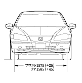 ボディサイズおよび室内サイズ（従来モデル比）単位：mm〈サンルーフ非装着車〉