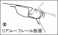 リアルーフレール断面