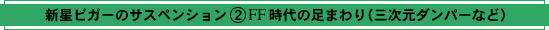 新星ビガーのサスペンション(2)FF新時代の足まわり(三次元リアダンパーなど)