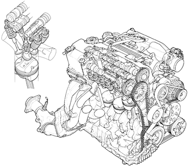 2リッター4気筒 自然吸気DOHC VTECエンジン
