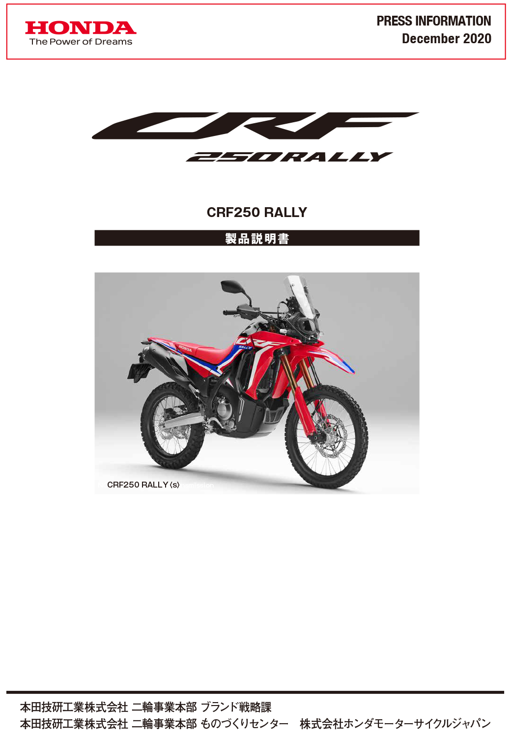 CRF250 RALLY