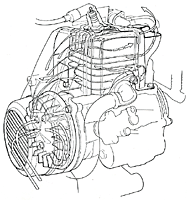 2サイクル強制空冷エンジン