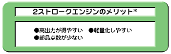 2ストロークエンジンのメリット