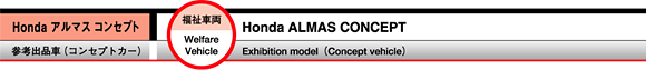 Honda アルマス コンセプト　参考出品車（コンセプトカー）　福祉車両　Welfare Vehicle  HONDA ALMAS Concept  Exhibition model (Concept vehicle)