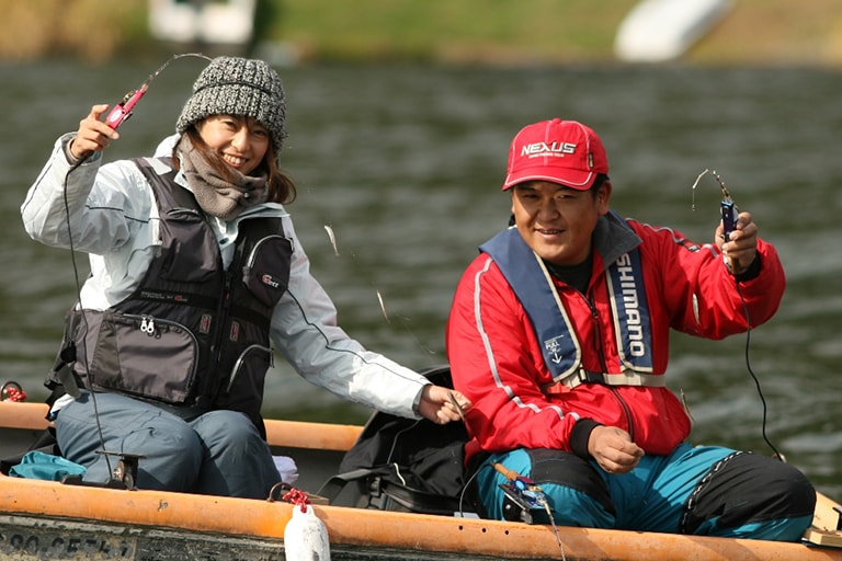 群馬県在住のワカサギ釣りエキスパート、松田克久さんと悦子夫人も木崎湖フリーク