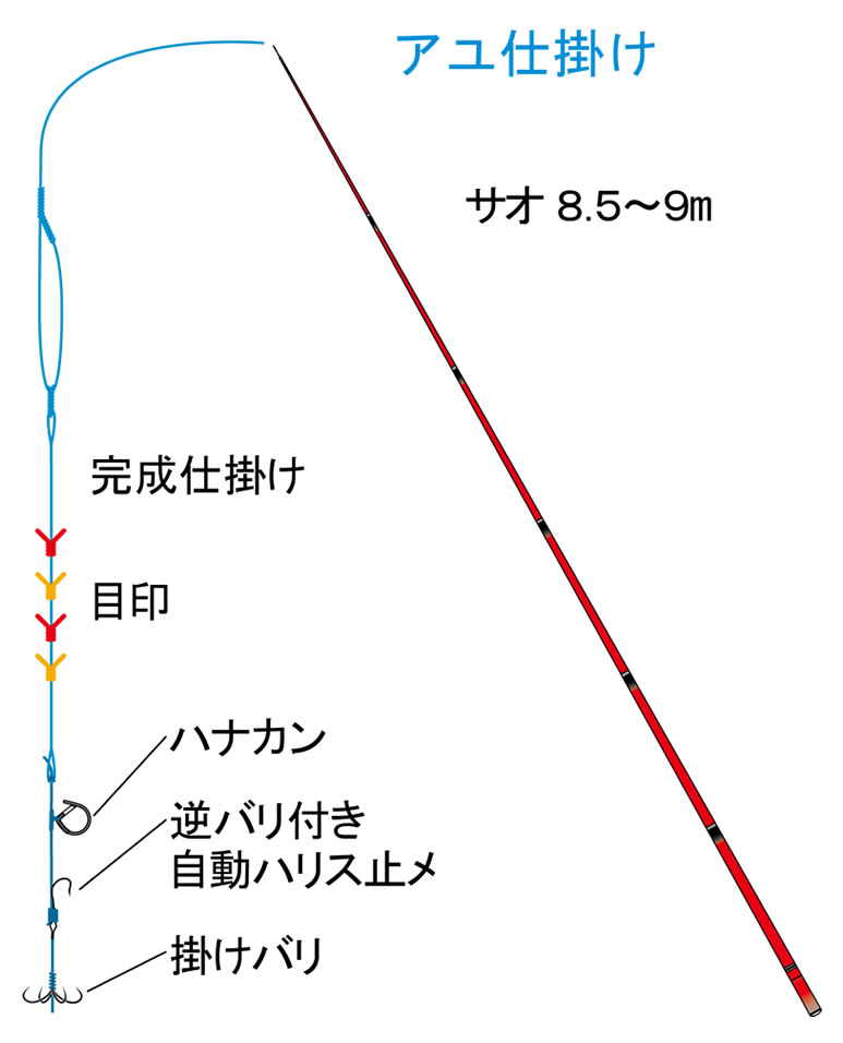 清流で楽しむアユの友釣り入門／仕掛けの準備 | 釣り方・釣り具解説