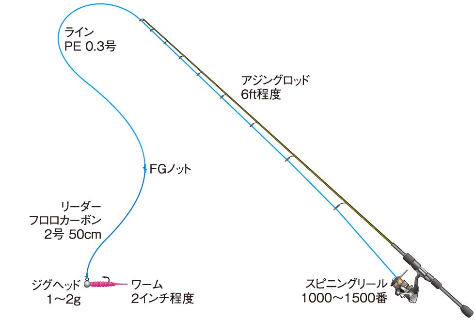 アジング徹底攻略｜「ジグ単」の仕掛けや釣り方を詳しく解説｜Honda