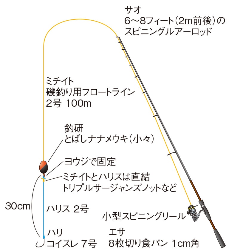 パンコイ釣りのタックル