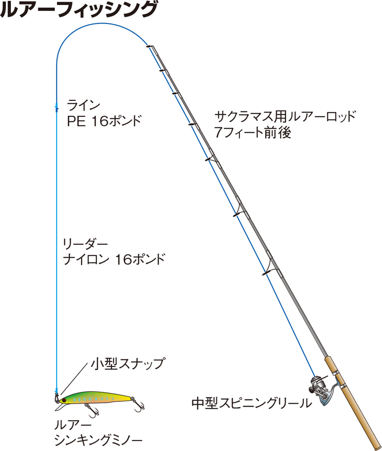 ルアーフィッシング（サツキマス）