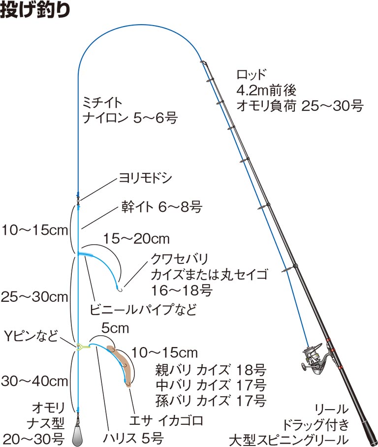 ケムシカジカの仕掛け 投げ釣り 釣魚図鑑 特徴 仕掛け さばき方 Honda釣り倶楽部 Honda