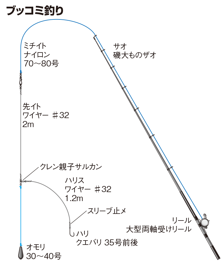 クエの仕掛け ブッコミ釣り 釣魚図鑑 特徴 仕掛け さばき方 Honda釣り倶楽部 Honda