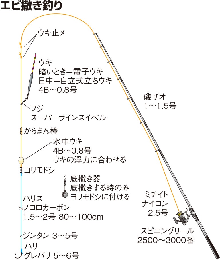 スズキの仕掛け エビ撒き釣り フライ ルアー 釣魚図鑑 特徴 仕掛け さばき方 Honda釣り倶楽部 Honda公式サイト