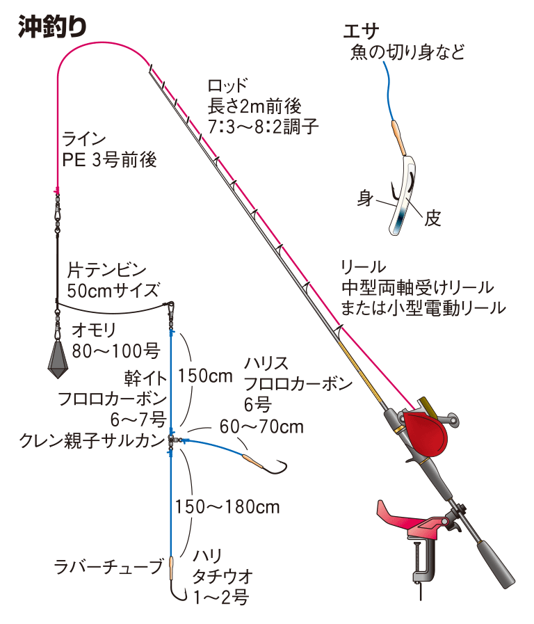 タチウオの仕掛け ワインド テンヤ ジギング 沖釣り 釣魚図鑑 特徴 仕掛け さばき方 Honda釣り倶楽部 Honda