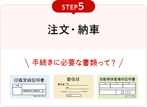 STEP5 注文・納車 手続きに必要な書類って？