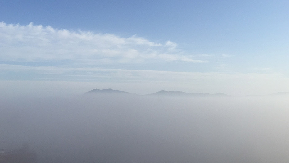 マンションから見える雲海