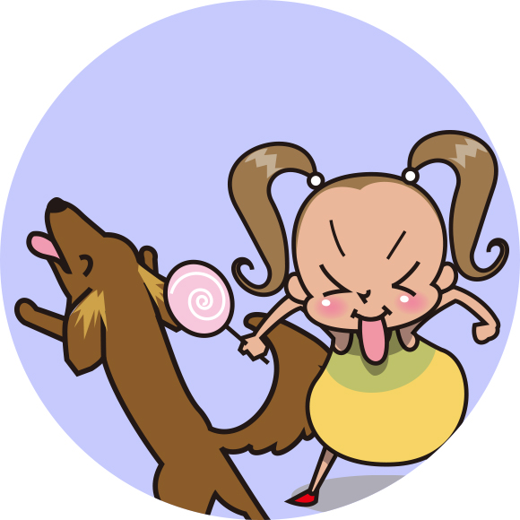 ドリーム博士の孫と愛犬