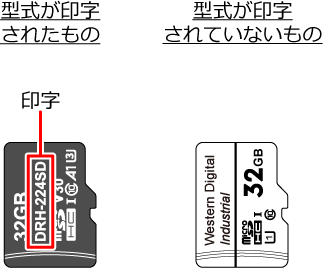本機に付属のmicroSDカードが使用されているかご確認ください。