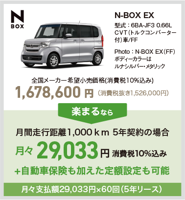 楽まる N-BOX EXでのシミュレーション