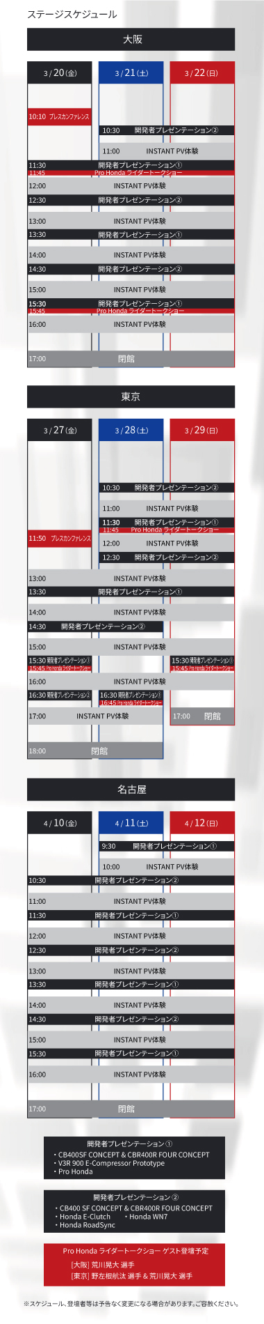 スケジュール詳細