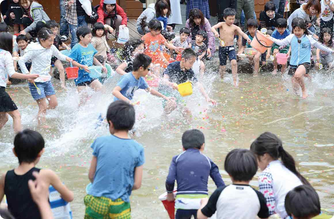 子どもも安心のジャブジャブ池