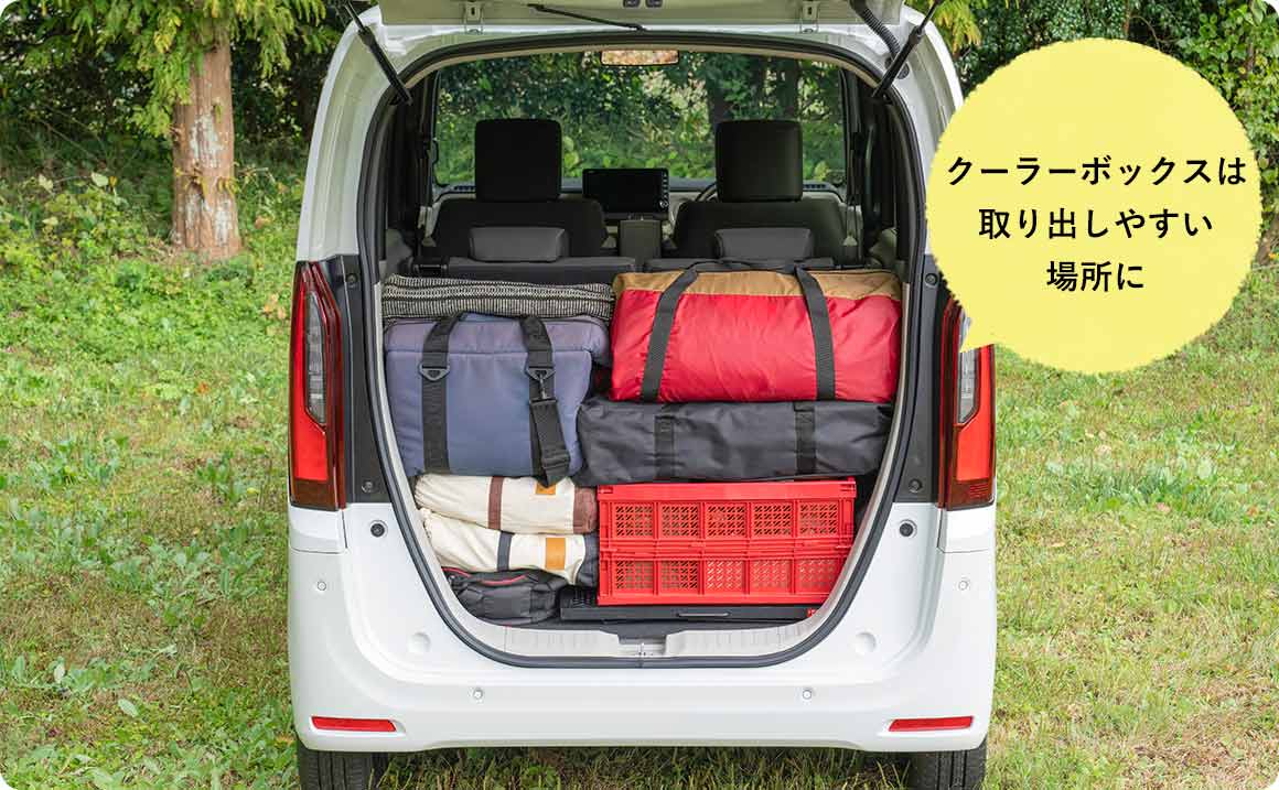 クルマ別 キャンプ道具の積み方 N Box 編 Hondaキャンプ Honda