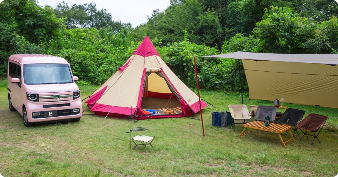 N-VANでキャンプをするイメージ写真