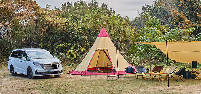 N-WGNでキャンプをするイメージ写真