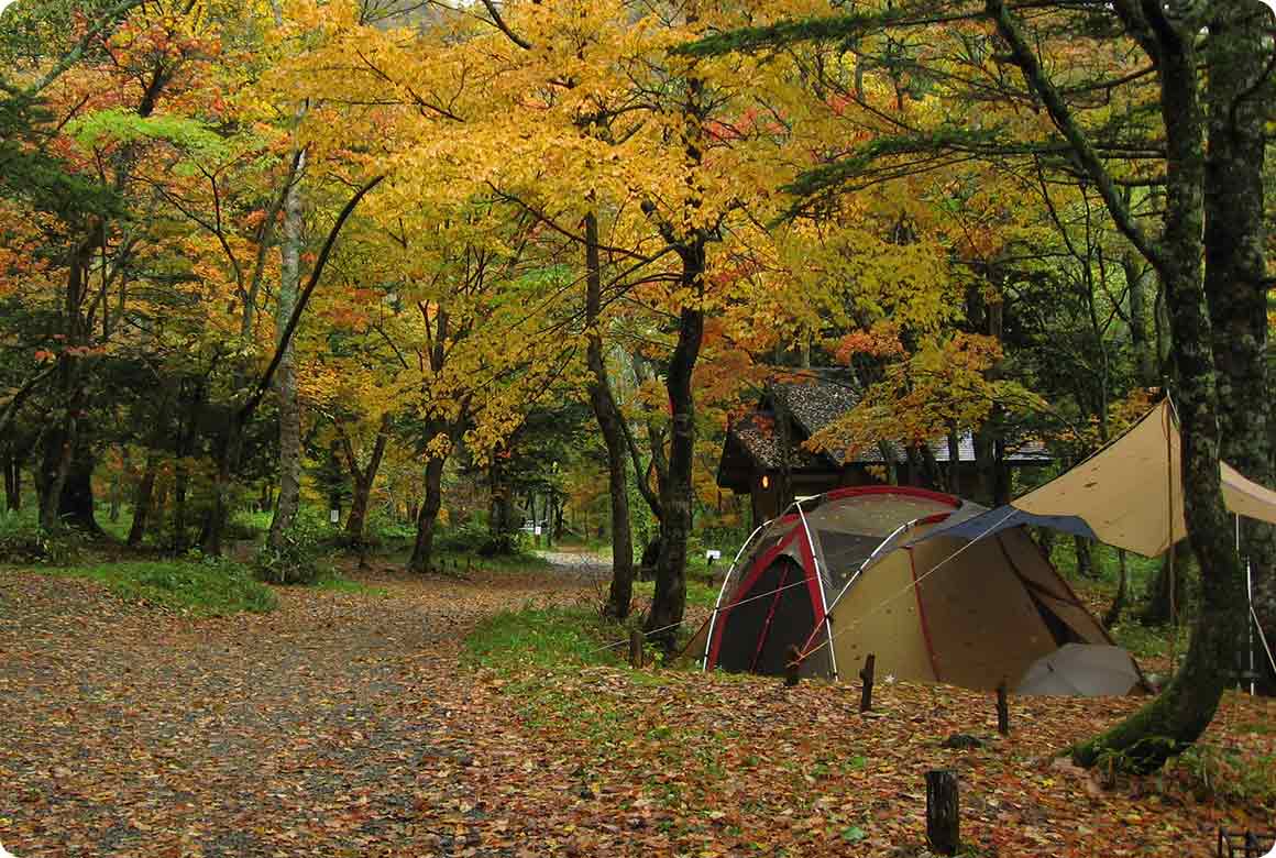 紅葉時期のキャンプは格別に美しい